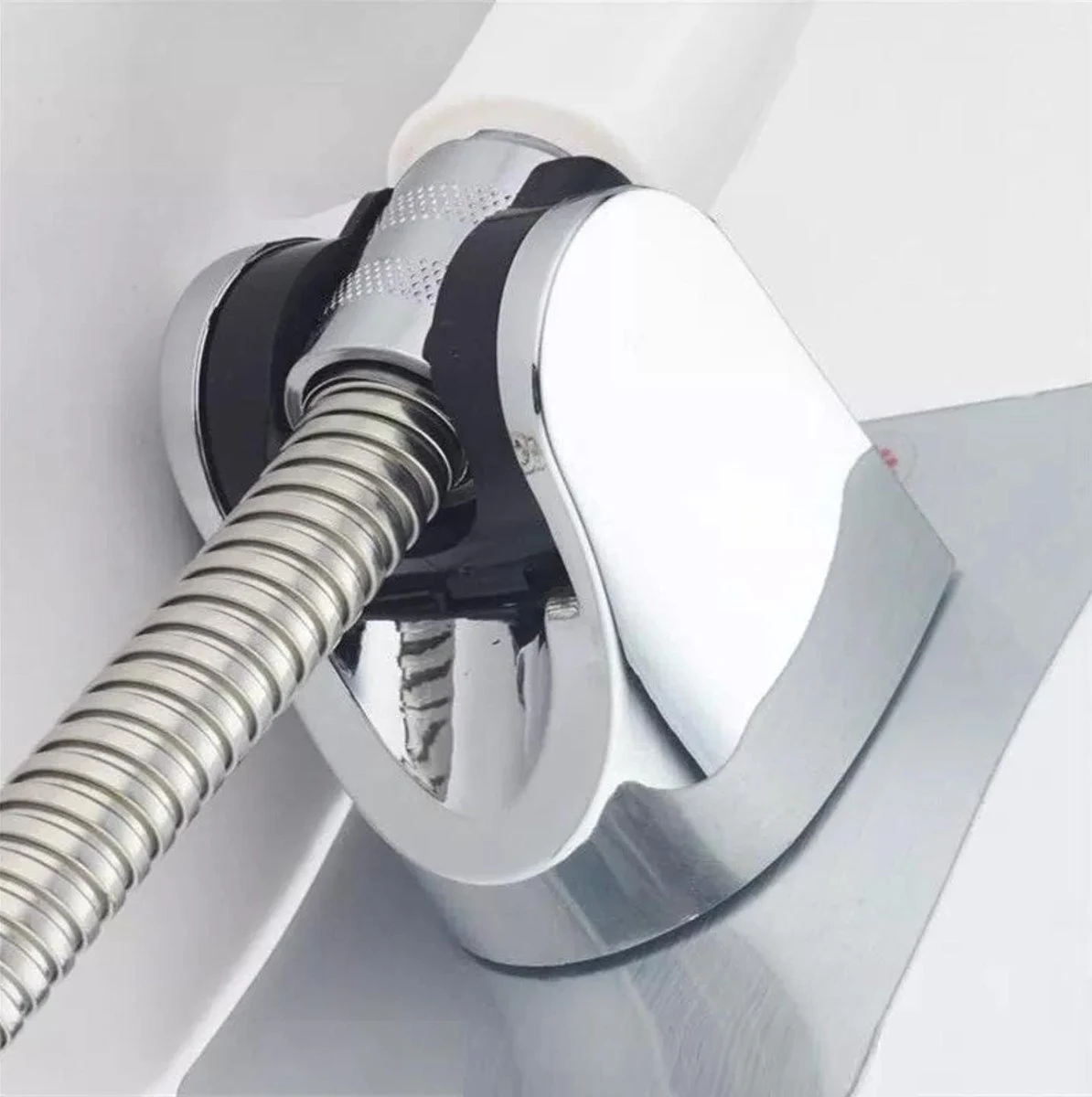 Merkloos Douchekophouder – Douchekop Houder – Handdouchehouder – Douchehouder - Zonder Boren – Verstelbaar - Zelfklevend - Met Haakje 4 Merkloos Douchekophouder – Douchekop Houder – Handdouchehouder – Douchehouder - Zonder Boren – Verstelbaar - Zelfklevend - Met Haakje - Afbeelding 4