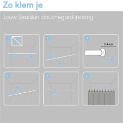 Sealskin Seallux Douchegordijnstang - 80-130 Cm - Chroom -Badkamerartikelen Winkel 1194x1200 8