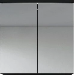 Badplaats Badkamerkast Toledo 60 Cm X 20 Cm X 60 Cm - Zwart - Spiegelkast Badkamer