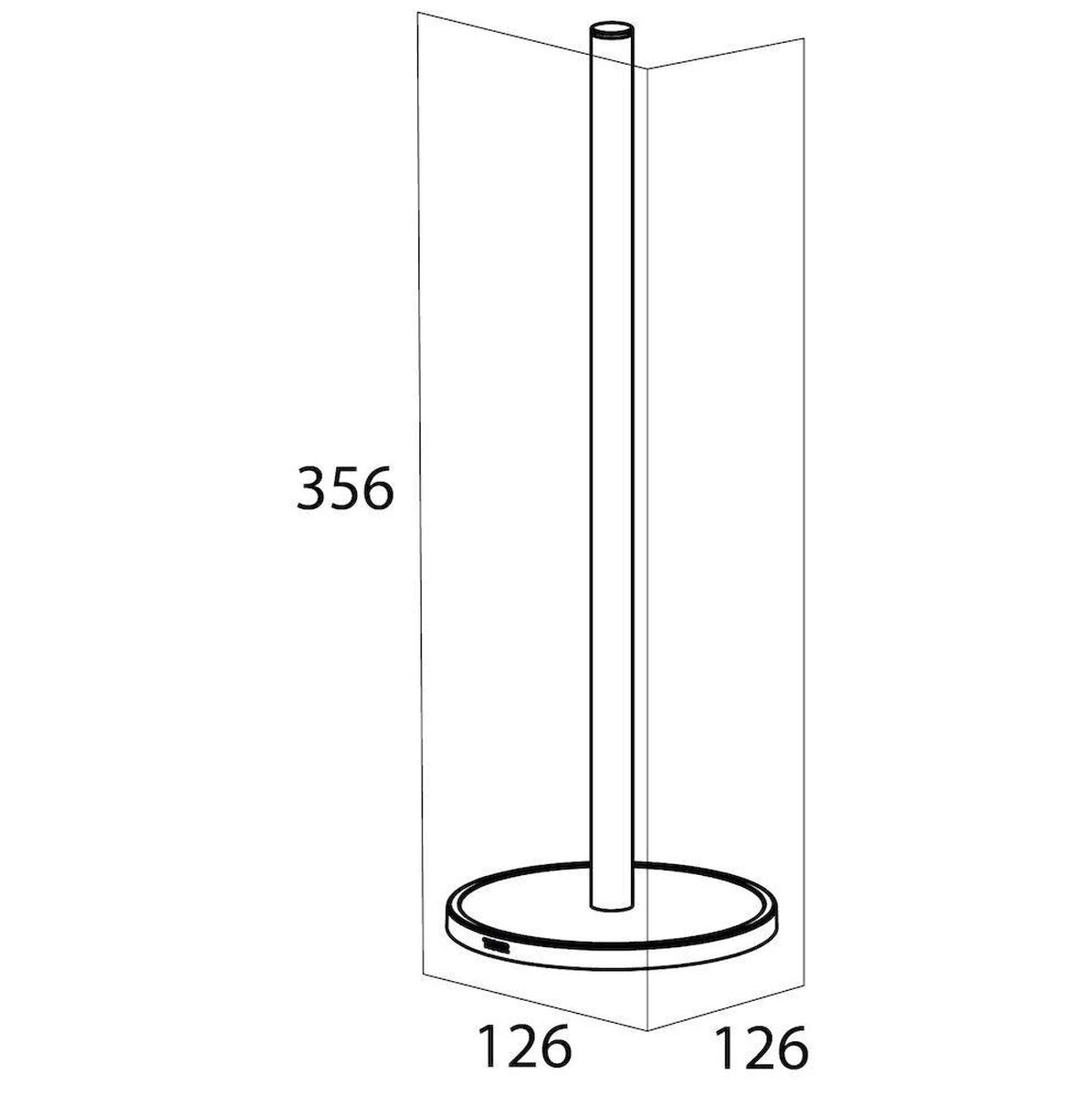 Tiger Tune - Reserverolhouder Vrijstaand - Messing Geborsteld / Zwart 6 Tiger Tune - Reserverolhouder Vrijstaand - Messing Geborsteld / Zwart - Afbeelding 6
