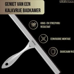 Douchewisser Rvs - Luxe Trekker Douche - Raamwisser Met Ophanghaak - Douchetrekker - Niet Boren - Chroom -Badkamerartikelen Winkel 1198x1200 4