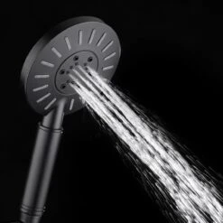 Tiger Tyne Doucheset - Regendouche Ø 22,5 Cm - Handdouche Ø 12 Cm - 3 Standen - Mat Zwart -Badkamerartikelen Winkel 1199x1200 1