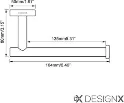 DesignX Toiletrolhouder Zwart - WC Rolhouder - Matte - Papier - Houder - Incl. Schroeven -Badkamerartikelen Winkel 1200x1000