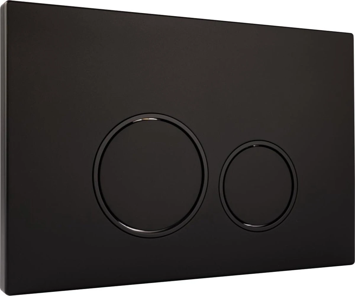 Bedieningsplaat StarBlueDisc Doppio 35 TBV Geberit UP100 UP320 UP300 UP700 UP720 Mat Zwart 2 Bedieningsplaat StarBlueDisc Doppio 35 TBV Geberit UP100 UP320 UP300 UP700 UP720 Mat Zwart - Afbeelding 2