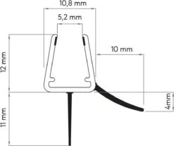 Sealskin Douchedeurafdichting Met Waterkering - Glasdikte 6 Tot 8 Mm - Lekstrip - Douchedorpel - Douchestrip - Waterstopper -Badkamerartikelen Winkel 1200x1004 6