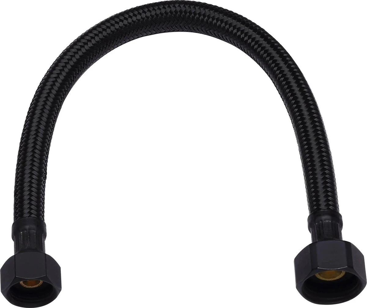 Ben Flexibele Aansluitslang 30 Cm Mat Zwart, 3/8 Inch. Moer X 1/2 Inch. Moer 1 Ben Flexibele Aansluitslang 30 Cm Mat Zwart, 3/8 Inch. Moer X 1/2 Inch. Moer
