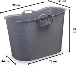 Zitbad Voor Volwassenen – 200L – Bath Bucket – Met Bruisballen – Grijs -Badkamerartikelen Winkel 1200x1030 1