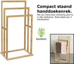 Merkloos Decopatent® Handdoekrek - Vrijstaand Handdoekenrek Voor In Badkamer - Handdoekrek - Bamboe Hout - Handdoek - Droogrek Met 3 Armen 16 Merkloos Decopatent® Handdoekrek - Vrijstaand Handdoekenrek Voor In Badkamer - Handdoekrek - Bamboe Hout - Handdoek - Droogrek Met 3 Armen -Badkamerartikelen Winkel 1200x1030 3