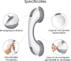 Zuignap Handgreep Badkamer - Douche Handgreep Met Zuignap - Veiligheidsgreep - Helping Hand Handvat -Badkamerartikelen Winkel 1200x1031 3