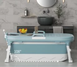 Simple Fix Zitbad - 115cm - Opvouwbaar Bad - Bath Bucket - Zitbad Voor Volwassenen & Kinderen - 160L - Blauw -Badkamerartikelen Winkel 1200x1038