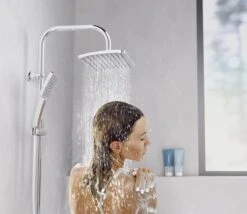 SCHÜTTE Mallorca Douchesysteem - Regendouche - 95 Cm Stang - Wandhouder In Hoogte Verstelbaar - Chroom -Badkamerartikelen Winkel 1200x1038 3