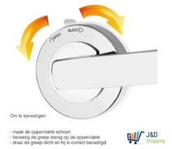 Handgreep Met Zuignap - Deurgreep -Badkamer Handgreep Met Zuignap - Douche - Helping Hand Handvat - Kunstof - Zilver - Groot -Badkamerartikelen Winkel 1200x1038 7