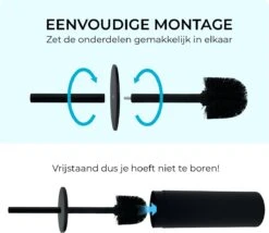 VDN Stainless Toiletborstel Met Houder - Toiletborstelhouder - Zwart - Wc Borstel Met Houder - RVS - Vrijstaand -Badkamerartikelen Winkel 1200x1042