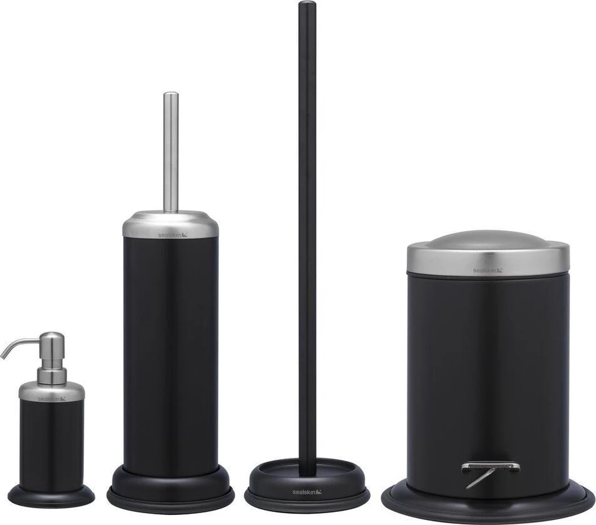 Sealskin Acero Reserverolhouder Vrijstaand - Zwart 8 Sealskin Acero Reserverolhouder Vrijstaand - Zwart - Afbeelding 8