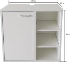 Onderbouw Kast Wastafel - Wastafel Onderkast - Badkamermeubel - Wit -Badkamerartikelen Winkel 1200x1061