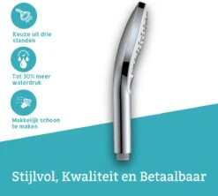 BADO Douchekop Met Slang - Handdouche - Douchekop - Waterbesparend - Doucheslang - Chroom 11 BADO Douchekop Met Slang - Handdouche - Douchekop - Waterbesparend - Doucheslang - Chroom -Badkamerartikelen Winkel 1200x1078 3