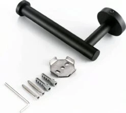 Design Toiletrolhouder - WC Rolhouder - RVS Mat Zwart - Incl. Schroeven -Badkamerartikelen Winkel 1200x1085