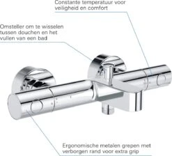 GROHE QuickFix Precision Get Thermostatische Badkraan - EcoJoy® - 15cm - Met Koppelingen - Chroom - 34774000 -Badkamerartikelen Winkel 1200x1087 10