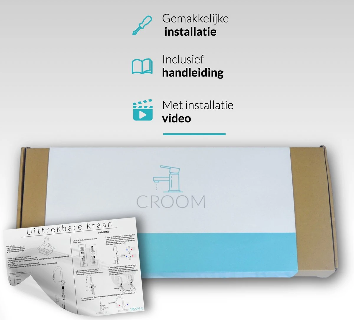 Croom Stytex - Wastafelkraan - Zwart - Badkamerkraan - Waterbesparend 7 Croom Stytex - Wastafelkraan - Zwart - Badkamerkraan - Waterbesparend - Afbeelding 7