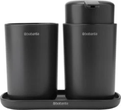 Brabantia ReNew Badkameraccessoires Set - 3-delig - Dark Grey -Badkamerartikelen Winkel 1200x1090
