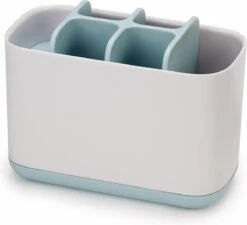 Joseph Joseph Badkamer Easy-Store Tandenborstelorganiser Large - 16.8x8.4x12.6 Cm - Creme/licht Blauw -Badkamerartikelen Winkel 1200x1092