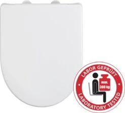 WENKO WC Bril Sindia - Wit Duroplast - Easy-Close Sluiting - Fix-Clip Bevestiging In RVS - Belastbaar Tot 300 Kg - Toiletbril - Toiletzitting -Badkamerartikelen Winkel 1200x1095 2