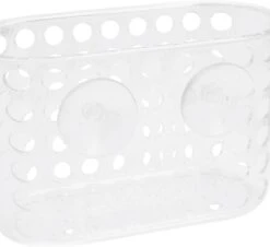 Douchebakje Transparant Met Zuignappen - 15.5 X 8 X 8 Cm - Inhoud 1 Liter - Badkamerspullen Bakjes - Badkamer Opbergbakjes / Organizers -Badkamerartikelen Winkel 1200x1099