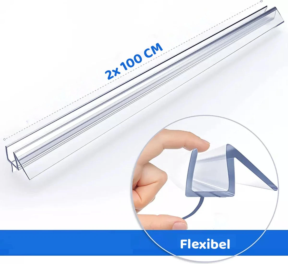 Minismus Douchedeurafdichting Met Waterkering (2 Strips Van 1 Meter, Makkelijk Inkortbaar) - Waterstopper Geschikt Voor Glas Van 6 Tot 8 Mm - Douchedorpel - Lekstrip Voor Horizontale Bevestiging 6 Minismus Douchedeurafdichting Met Waterkering (2 Strips Van 1 Meter, Makkelijk Inkortbaar) - Waterstopper Geschikt Voor Glas Van 6 Tot 8 Mm - Douchedorpel - Lekstrip Voor Horizontale Bevestiging - Afbeelding 6