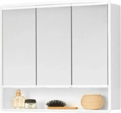 Jokey Lymo Spiegelkast Met 3 Deuren 58x49.5x14.5cm Wit -Badkamerartikelen Winkel 1200x1116 1