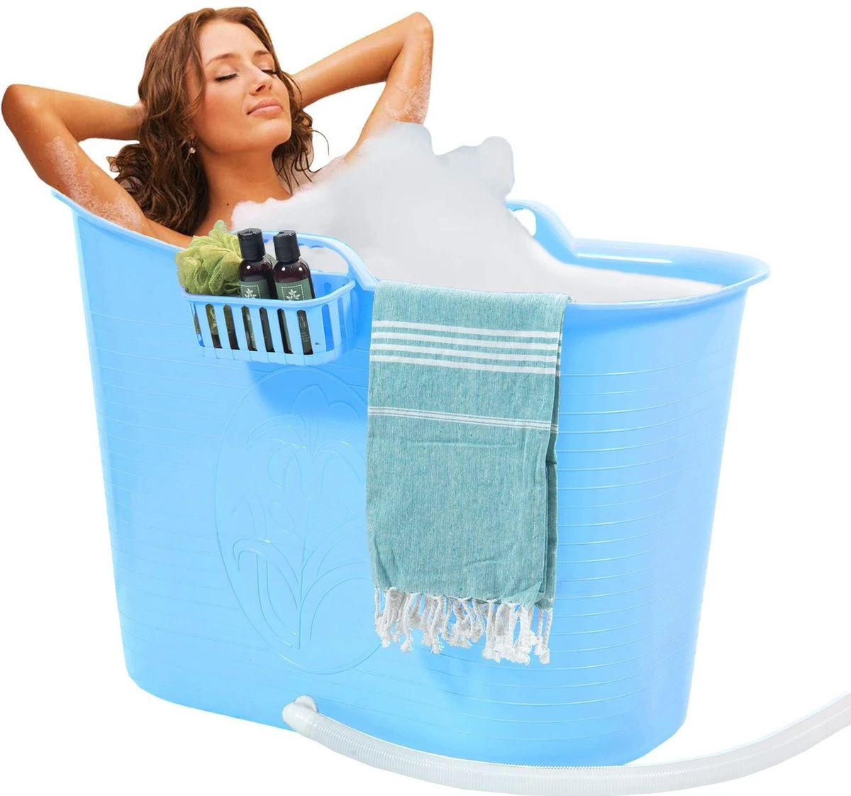 Zitbad Voor Volwassenen - Bath Bucket - Blauw - 200L 8 Zitbad Voor Volwassenen - Bath Bucket - Blauw - 200L - Afbeelding 8