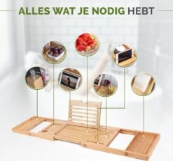 Krexs - Badplank – Badbrug - Badplank Voor In Bad – Badrekje - Badtafel - Badkuip Plank - Bamboe Badplank -Badkamerartikelen Winkel 1200x1123