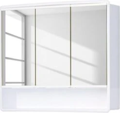 Jokey Lymo Spiegelkast Met 3 Deuren 58x49.5x14.5cm Wit -Badkamerartikelen Winkel 1200x1126 3