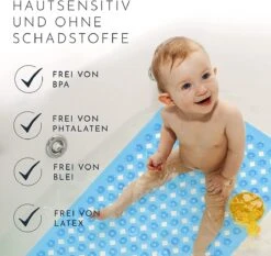 Douchemat Antislip - Badmat - 88x40cm - Antislipmat Voor Douche - Rubber - Blauwbad Mat -Badkamerartikelen Winkel 1200x1131 3