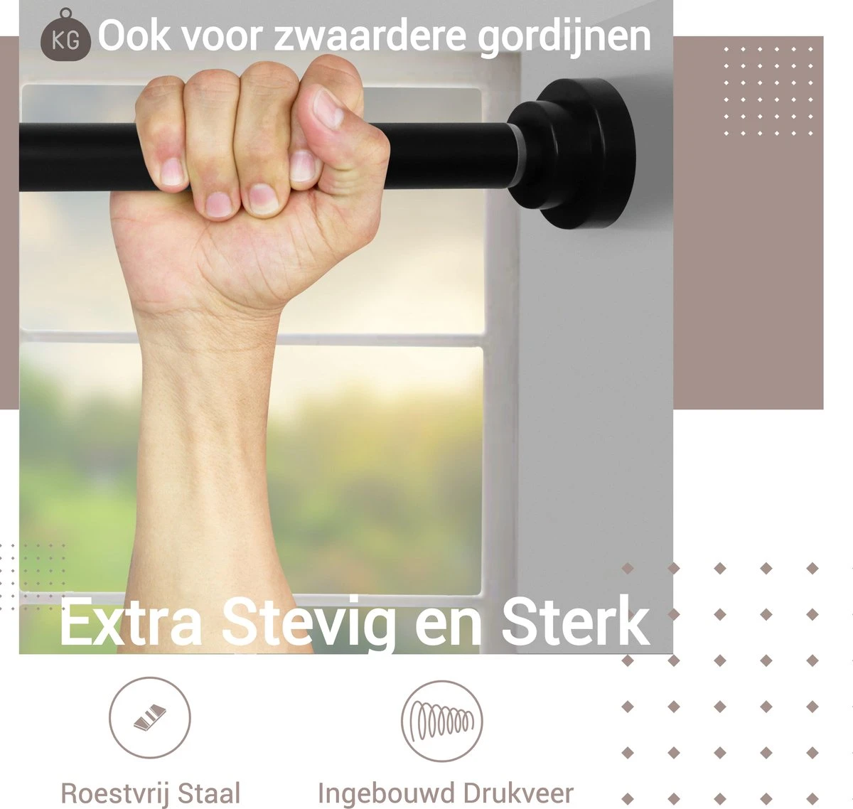 Qproducts Gordijnroede Zonder Boren - 65 Tot 100 Cm - Uitschuifbaar Douchegordijnstang - Uitschuifbare Klemstang - Metaal Zwart 5 Qproducts Gordijnroede Zonder Boren - 65 Tot 100 Cm - Uitschuifbaar Douchegordijnstang - Uitschuifbare Klemstang - Metaal Zwart - Afbeelding 5