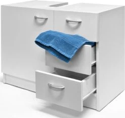 Deuba Badkamermeubel 3 Lades 63x54x30cm Wit Wastafelmeubel Onderkast -Badkamerartikelen Winkel 1200x1138 6