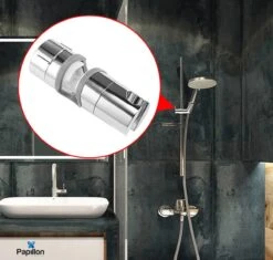 Merkloos Universeel Glijstuk - Chroom - 25 Mm - Handdouchehouder - Papillon -Badkamerartikelen Winkel 1200x1142