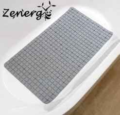 Zenergy Badmat - Antislipmat - Douchemat - Grijs - 70x40cm - Antislipmat Bad - Antislipmat Douche - Schimmelbestendig - Met Zuignappen - Wasbaar -Badkamerartikelen Winkel 1200x1143 9