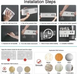Tandenborstelhouder Badkamer - LB545 – Elektrische Tandenborstel Houder - Opbergbox - Tandenborstel - Automatische Tandpasta Knijper Dispenser - Badkamer Accessoires 7 Tandenborstelhouder Badkamer - LB545 – Elektrische Tandenborstel Houder - Opbergbox - Tandenborstel - Automatische Tandpasta Knijper Dispenser - Badkamer Accessoires -Badkamerartikelen Winkel 1200x1150 2