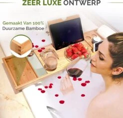 Krexs - Badplank – Badbrug - Badplank Voor In Bad – Badrekje - Badtafel - Badkuip Plank - Bamboe Badplank -Badkamerartikelen Winkel 1200x1150 3