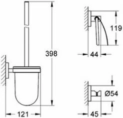 GROHE Essentials Accessoireset - Toiletrolhouder - Toiletborstelset - Haak -Badkamerartikelen Winkel 1200x1152 2