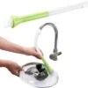 Merkloos Verlengborstel Voor Kraan - Buigbaar Met Schoonmaakborstel - Siliconen - Groen - 2 Stuks