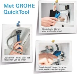 GROHE QuickFix Start Waterbesparende Wastafelkraan - Met EcoJoy® - Incl. Push-open Waste - Chroom - 23746002 -Badkamerartikelen Winkel 1200x1155 10