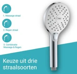 BADO Douchekop Met Slang - Handdouche - Douchekop - Waterbesparend - Doucheslang - Chroom 10 BADO Douchekop Met Slang - Handdouche - Douchekop - Waterbesparend - Doucheslang - Chroom -Badkamerartikelen Winkel 1200x1156 7