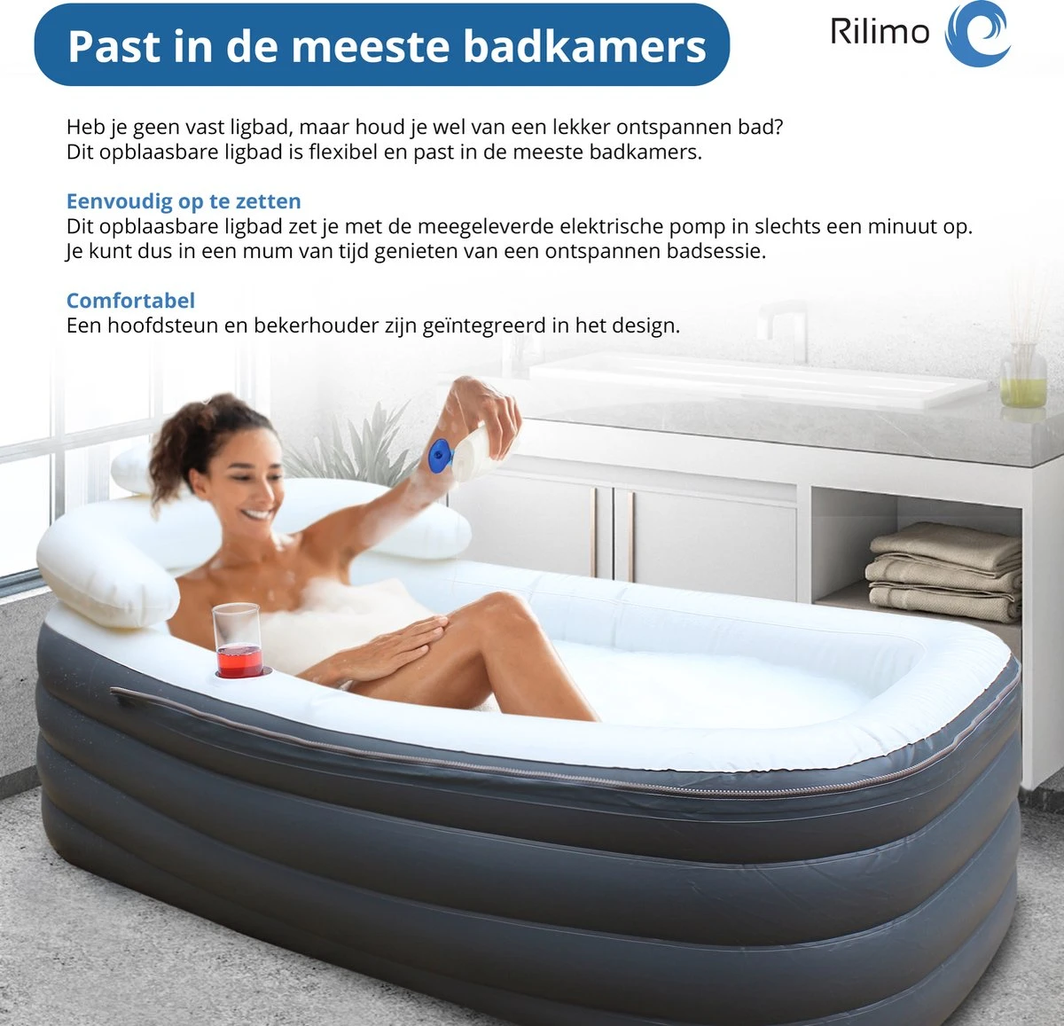 Opblaasbaar Bad Ligbad Zitbad Volwassenen - Ijsbad Badkuip Opblaasbad - Opvouwbaar Bad Opblaas Bad Antraciet 8 Opblaasbaar Bad Ligbad Zitbad Volwassenen - Ijsbad Badkuip Opblaasbad - Opvouwbaar Bad Opblaas Bad Antraciet - Afbeelding 8