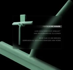 Douchewisser Groen Met Ophangsysteem- Badkamer Accessoires- Raamwisser- Trekker Douche- Silicone- 21cm X 16cm -Badkamerartikelen Winkel 1200x1161