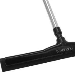 Livelyy - Vloertrekker 45 Cm + 140 Cm Steel - Vloerwisser Met Steel - Vloertrekker Met Steel - Douchewisser Zwart - Trekker Douche - Badkamer Trekker - Vloerwisser Zwart -Badkamerartikelen Winkel 1200x1162