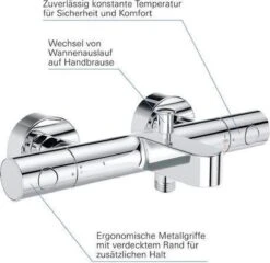 GROHE Grohtherm 800 Cosmopolitan Thermostatische Badkraan - Incl. Omstel En Koppelingen - Chroom - 34766000 -Badkamerartikelen Winkel 1200x1165 4
