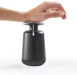 Wonix® - Zeepdispenser - Zeeppompje - Duw Met Pols - 300ml - Zwart -Badkamerartikelen Winkel 1200x1169 3