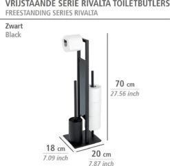 WENKO Toiletbutler Rivalta Zwart - Toiletborstel Met Houder, Toiletrolhouder En Reserverolhouder 28 WENKO Toiletbutler Rivalta Zwart - Toiletborstel Met Houder, Toiletrolhouder En Reserverolhouder -Badkamerartikelen Winkel 1200x1172 2
