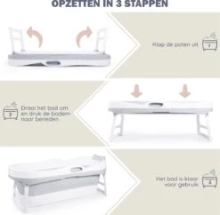 HelloBath Opvouwbaar Zitbad - Bath Bucket - 148cm - 220L - Extra Lang - Incl. Badkussen & Opberghoes 19 HelloBath Opvouwbaar Zitbad - Bath Bucket - 148cm - 220L - Extra Lang - Incl. Badkussen & Opberghoes -Badkamerartikelen Winkel 1200x1175 4